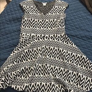 Black and White Chevron Dress